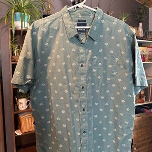Prana Green Casual Button Down Shirt